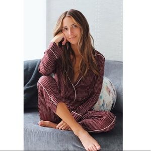 Something Navy Satin Pajama Set